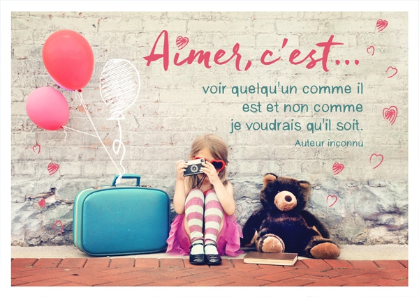 Postkarte - Aimer, c’est