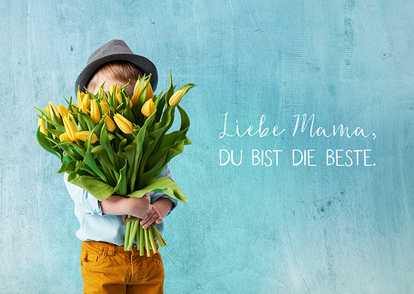 Postkarte - Liebe Mama, du bist die Beste