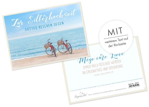 Faltkarte - Zur Silberhochzeit - Reicher werden