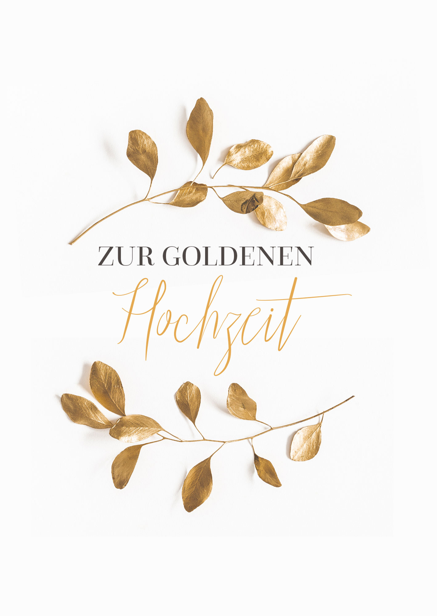 Faltkarte - Zur goldenen Hochzeit (Freuet euch)