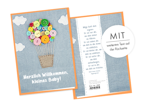 Faltkarte - Herzlich Willkommen kleines Baby