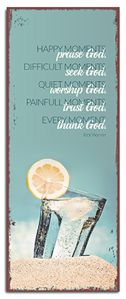 Metallschild lang - Happy moments