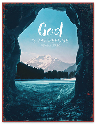Metallschild groß - God is my refuge