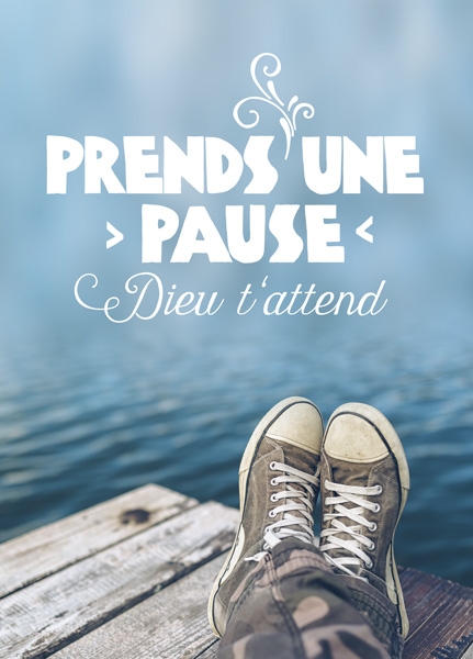 XL-Postkarte Big Blessing - Dieu t'attend