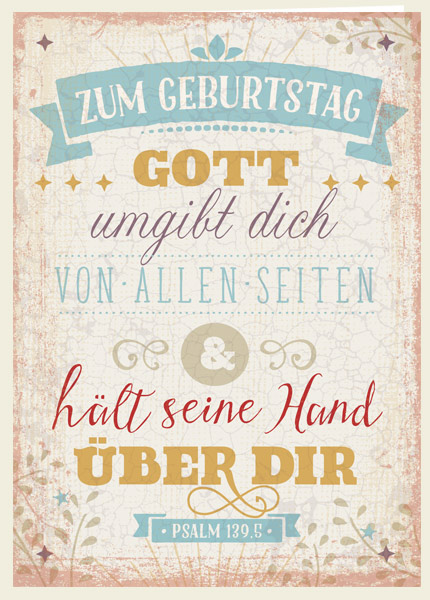 Faltkarte - Zum Geburtstag - Seine Hand