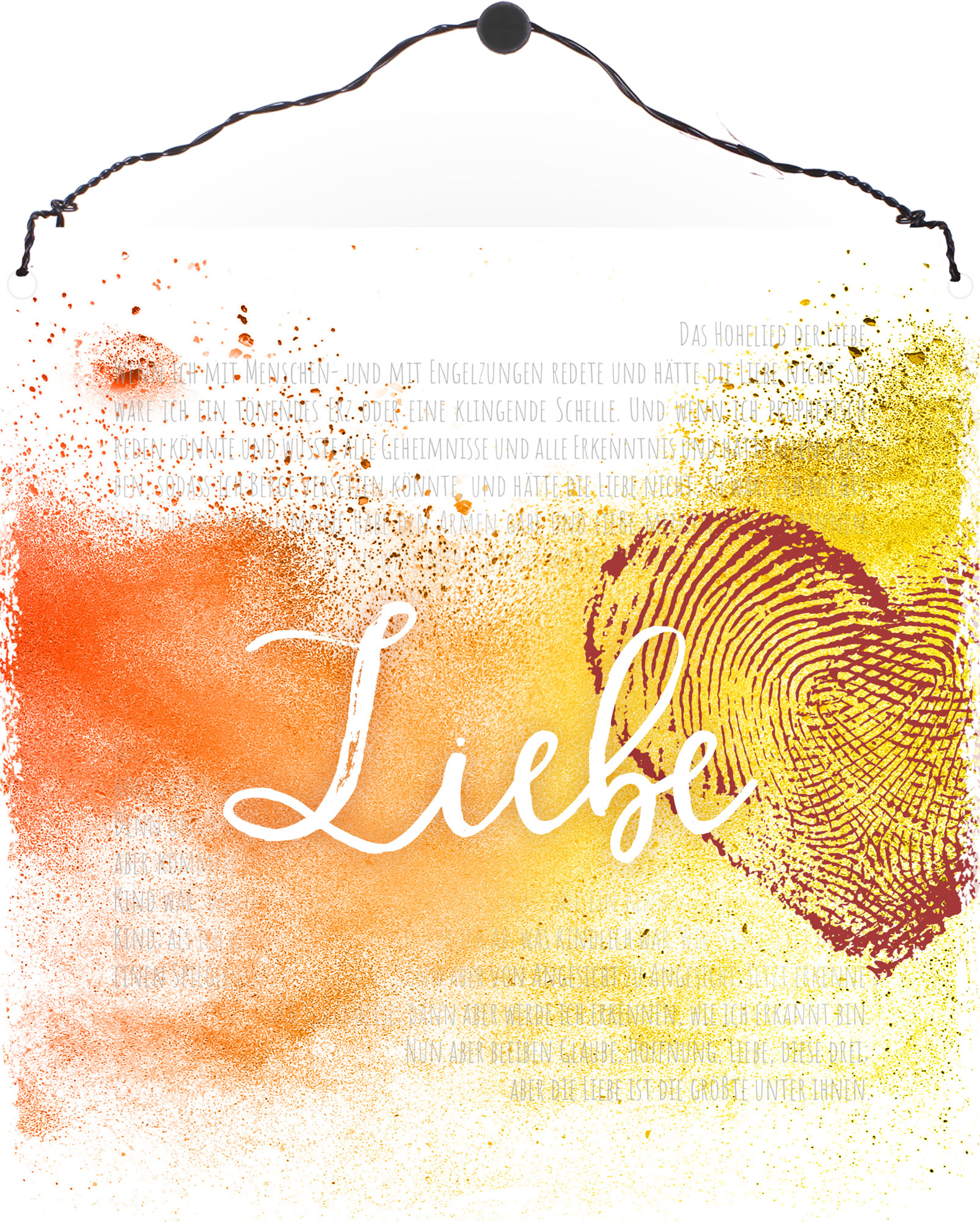 Holzschild klein - Liebe und tue