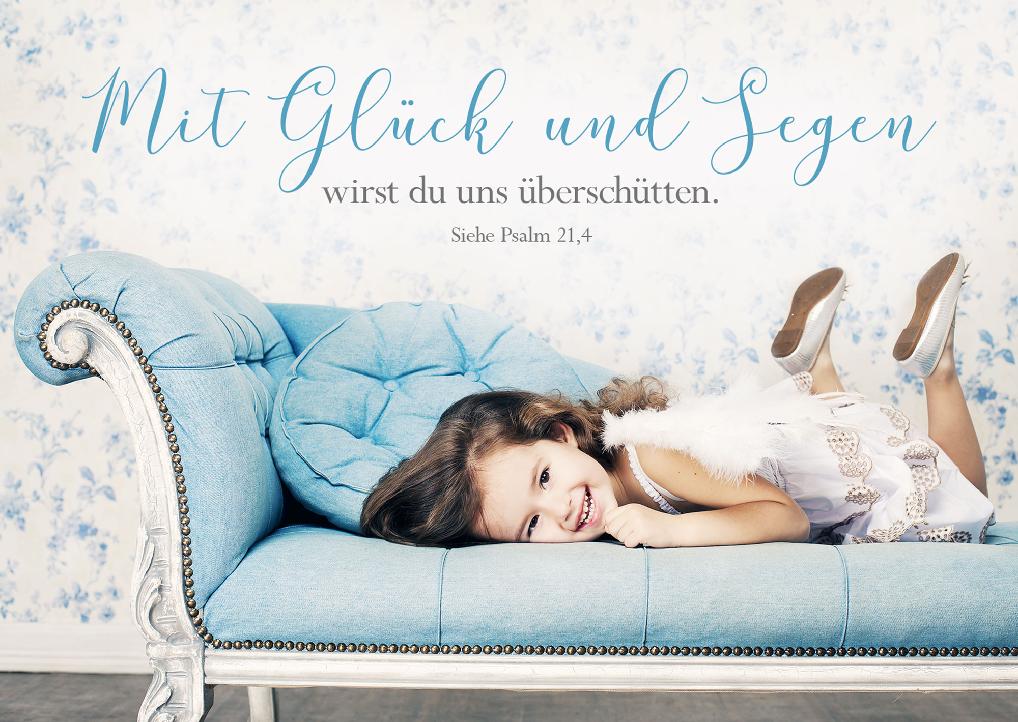 Postkarte - Mit Glück uns Segen überschütten