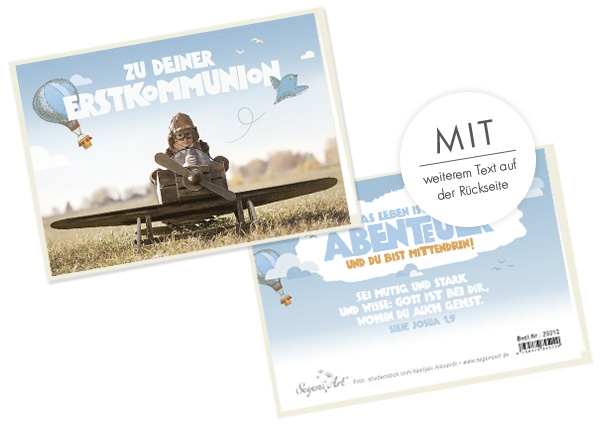 Faltkarte - Zu deiner Erstkommunion - Abenteuer