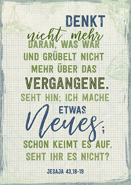 Postkarte - Denkt nicht mehr daran