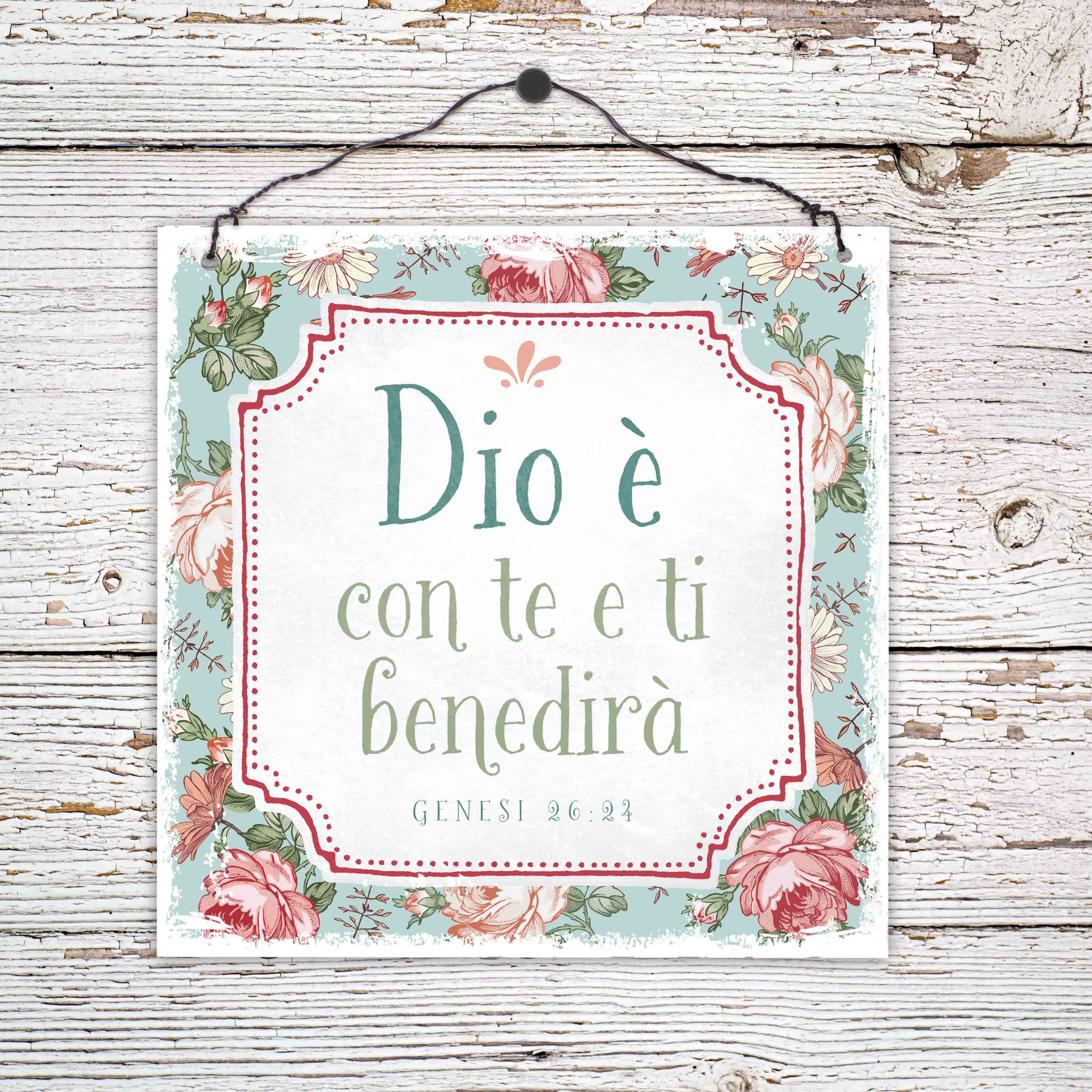 Holzschild klein - Dio è con te
