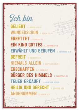 Metallschild klein - Identität