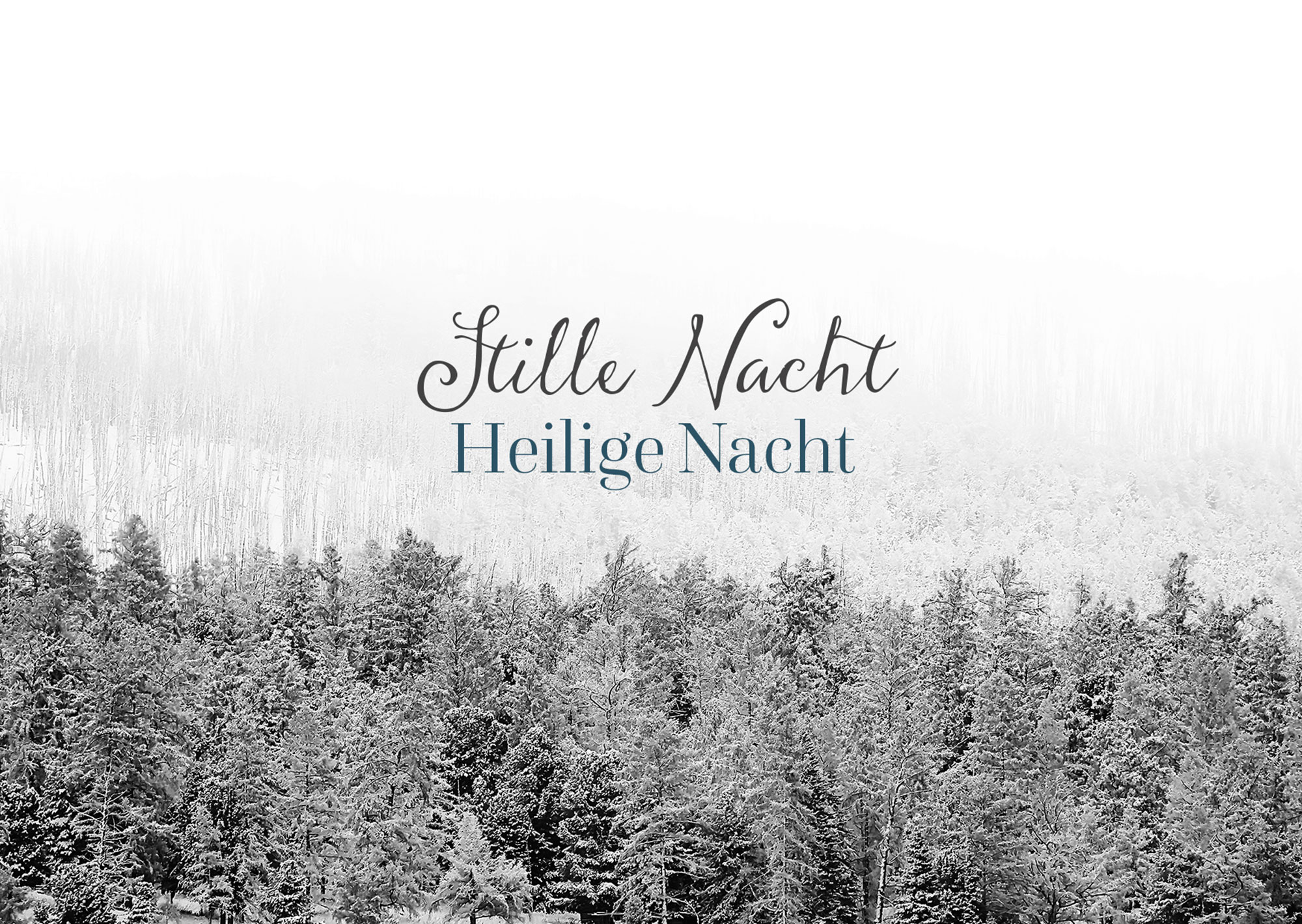 Faltkarte - Stille Nacht, Heilige Nacht – Weihnachten