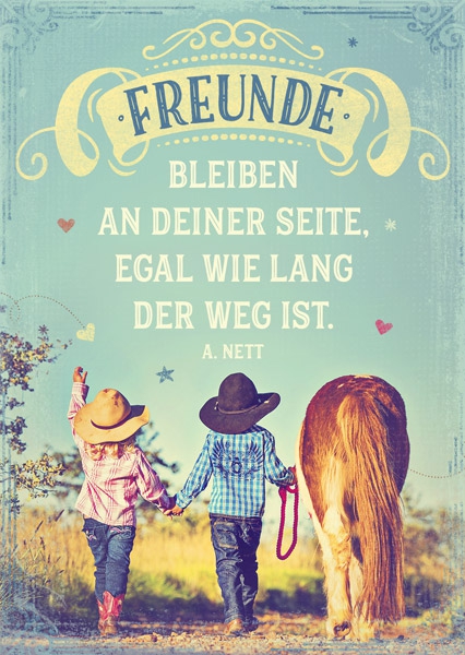 Postkarte - Freunde bleiben