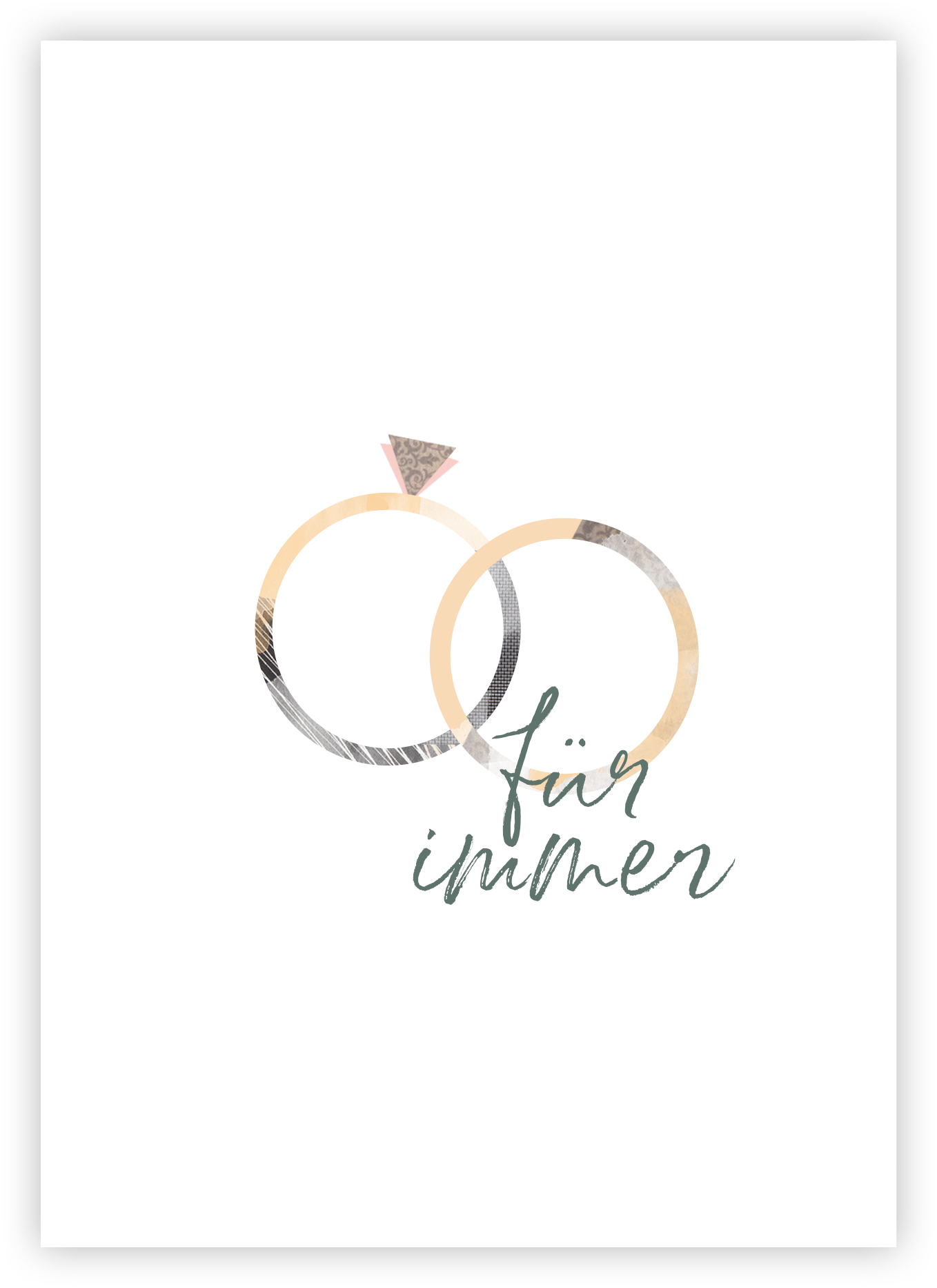 Faltkarte Naturpapier - Für immer