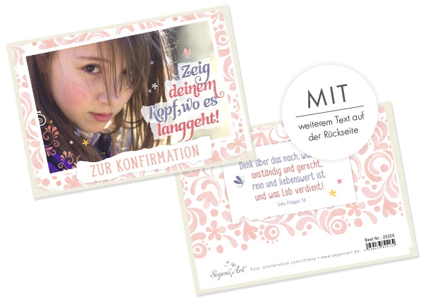 Faltkarte - Konfirmation - Denk nach