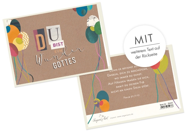 Faltkarte Naturpapier - Wunder Gottes