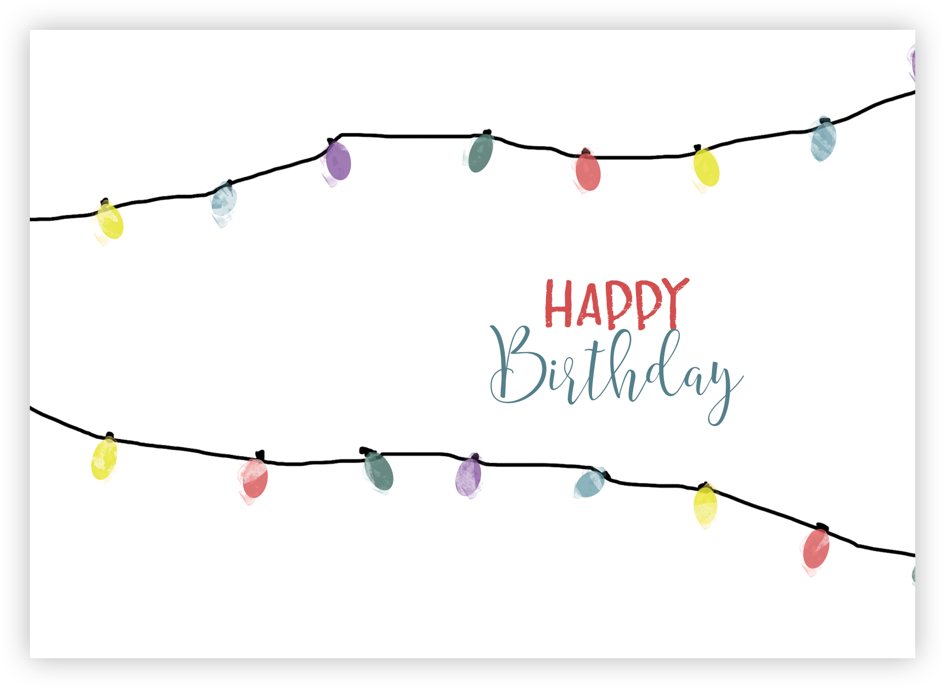 Faltkarte Naturpapier - Happy Birthday