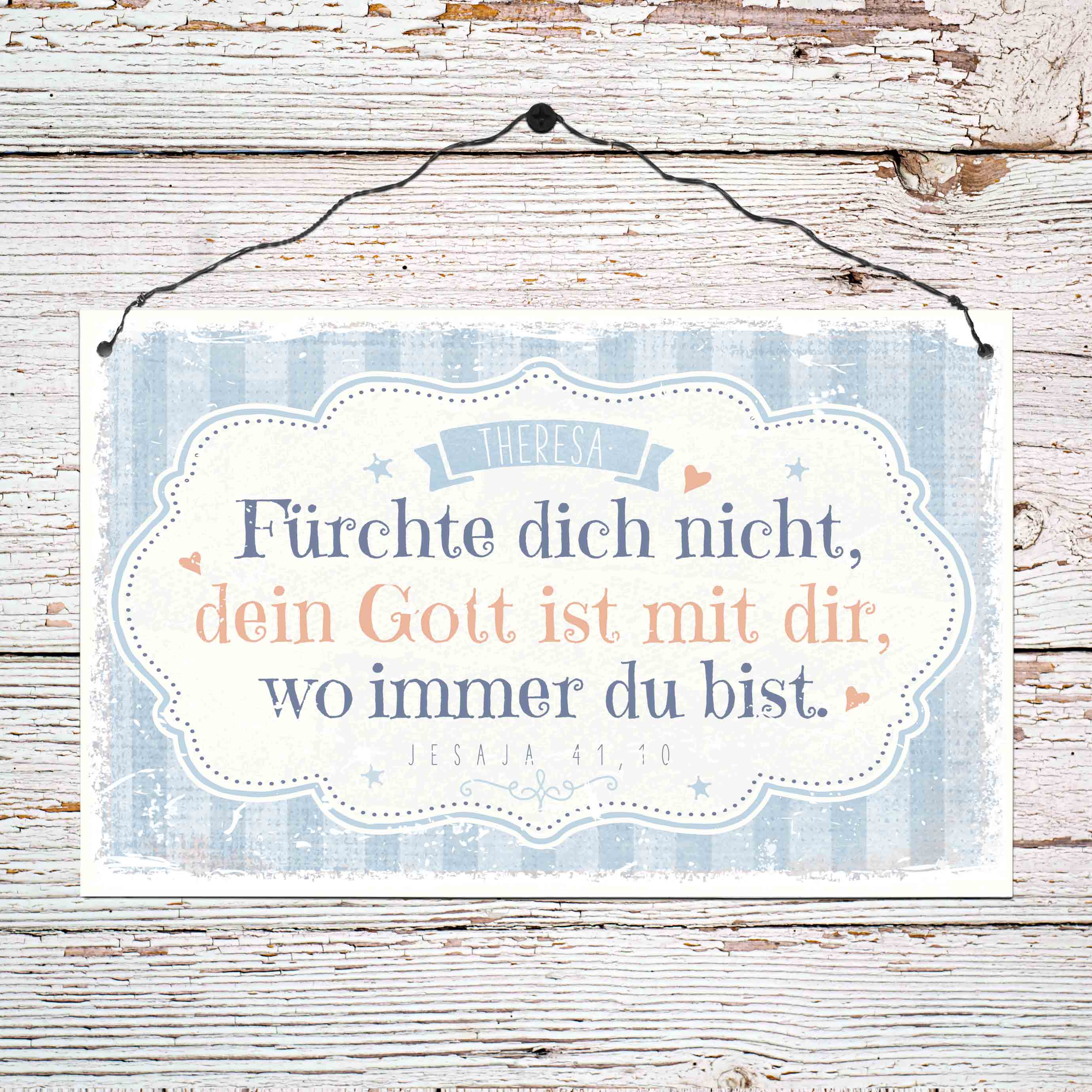 Persönliches Holzschild groß - Wo immer du bist