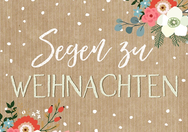 Mini - Segen zu Weihnachten (Blüten)
