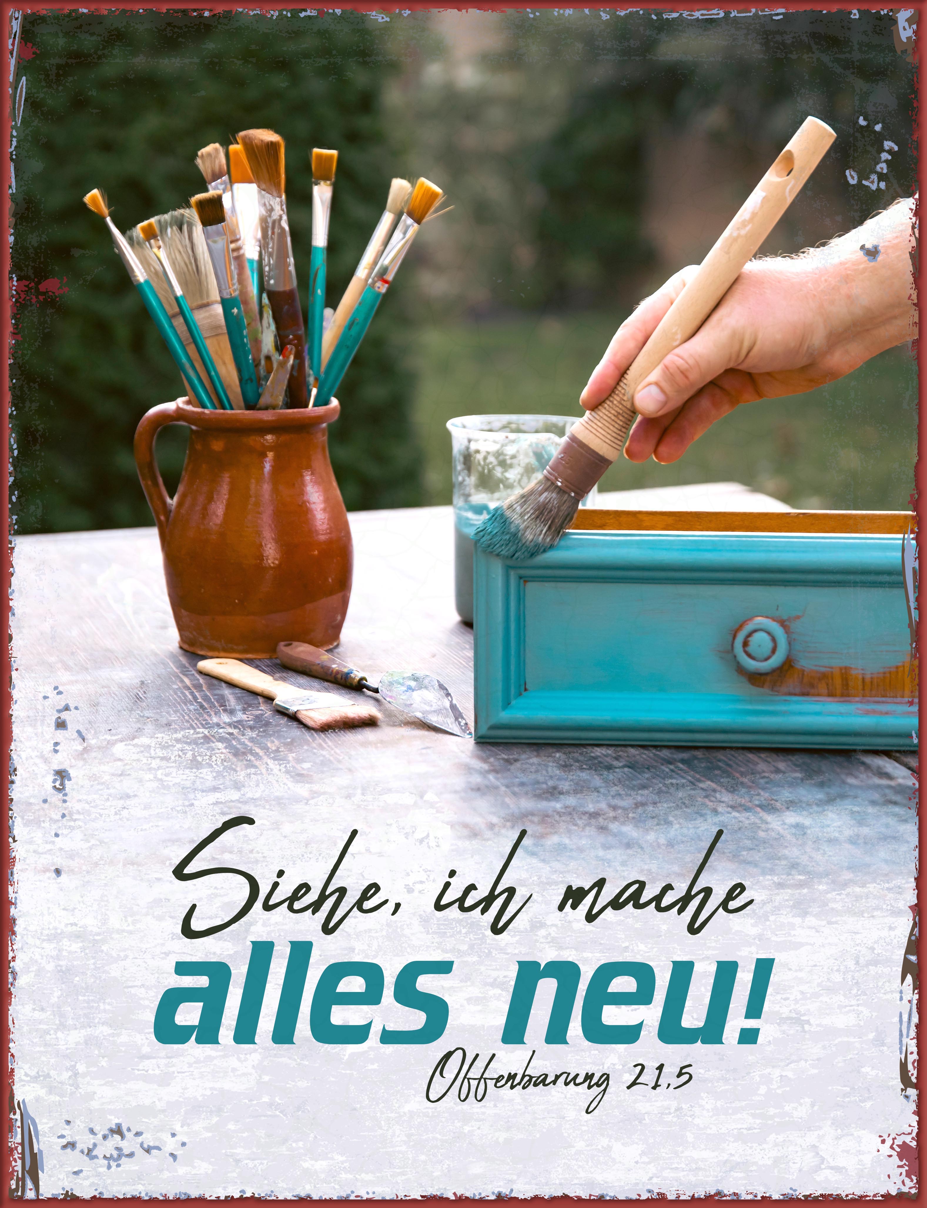 Metallschild groß - Jahreslosung 2026 - Upcycling