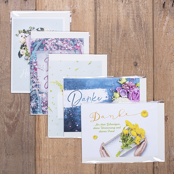 Faltkarten-Set rechteckig - Danke