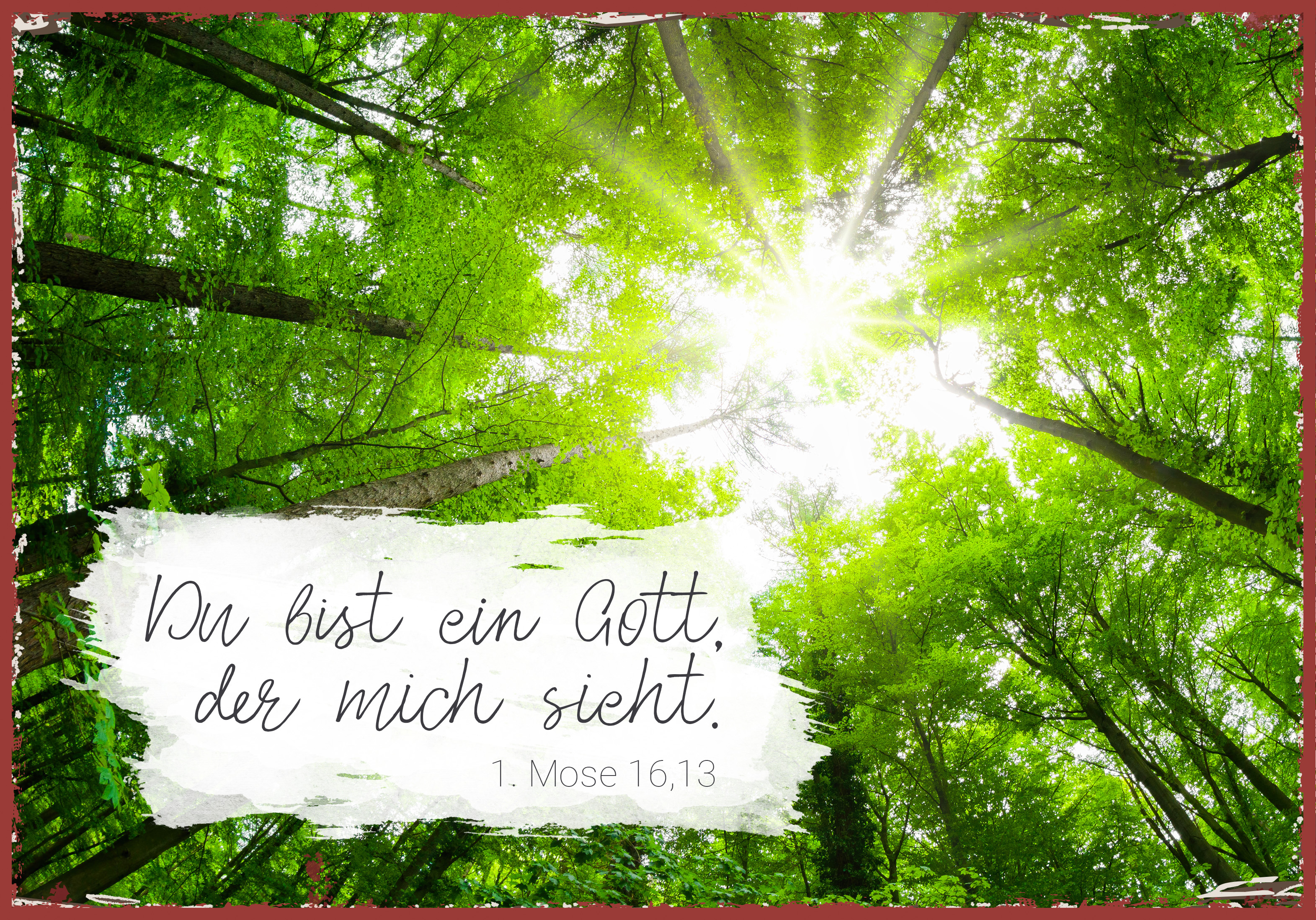 Metallschild klein - Ein Gott, der mich sieht