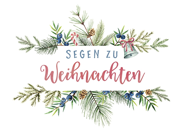 XL-Postkarte Big Blessing - Segen zu Weihnachten (Zweige)