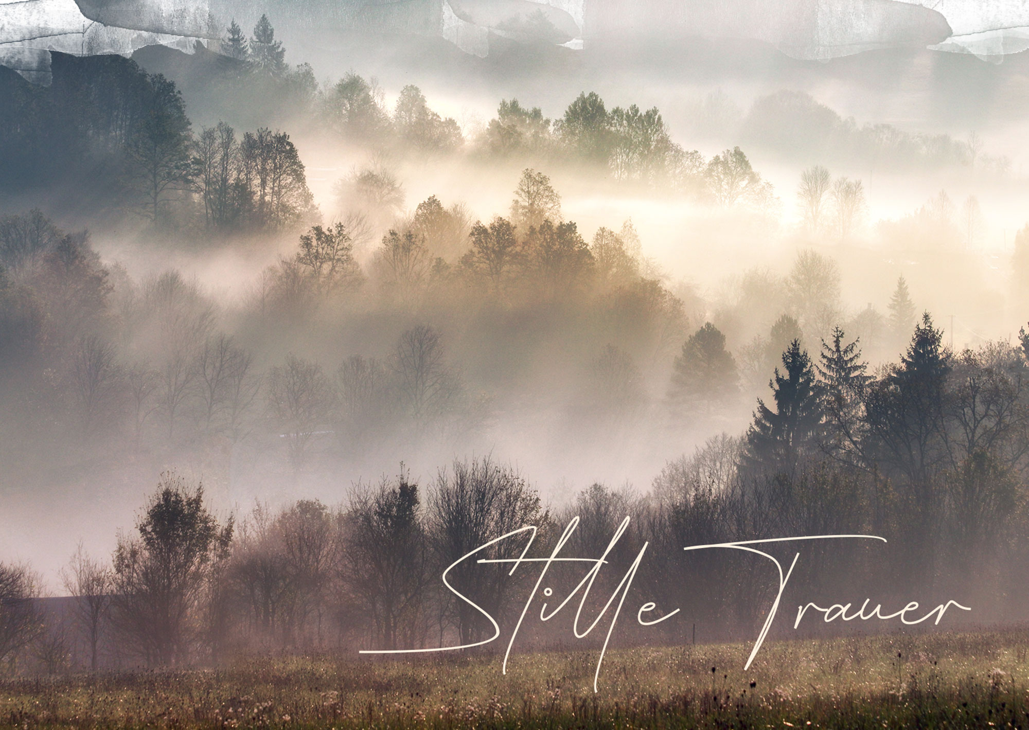 Faltkarte - Stiller Trauer (Mein Erlöser lebt)