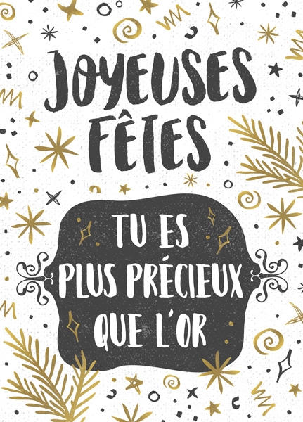 XL-Postkarte Big Blessing - Tu es plus précieux