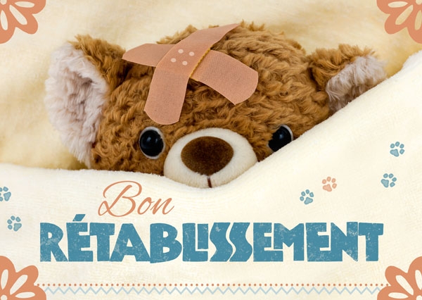 Postkarte - Bon rétablissement