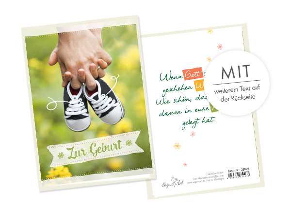 Faltkarte - Zur Geburt - In eure Hände gelegt