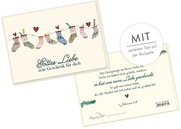 Faltkarte Naturpapier - Gottes Liebe