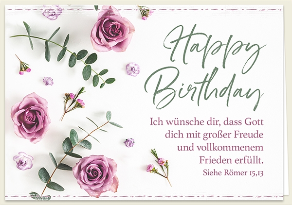 Faltkarte - Happy Birthday - Ich wünsche dir