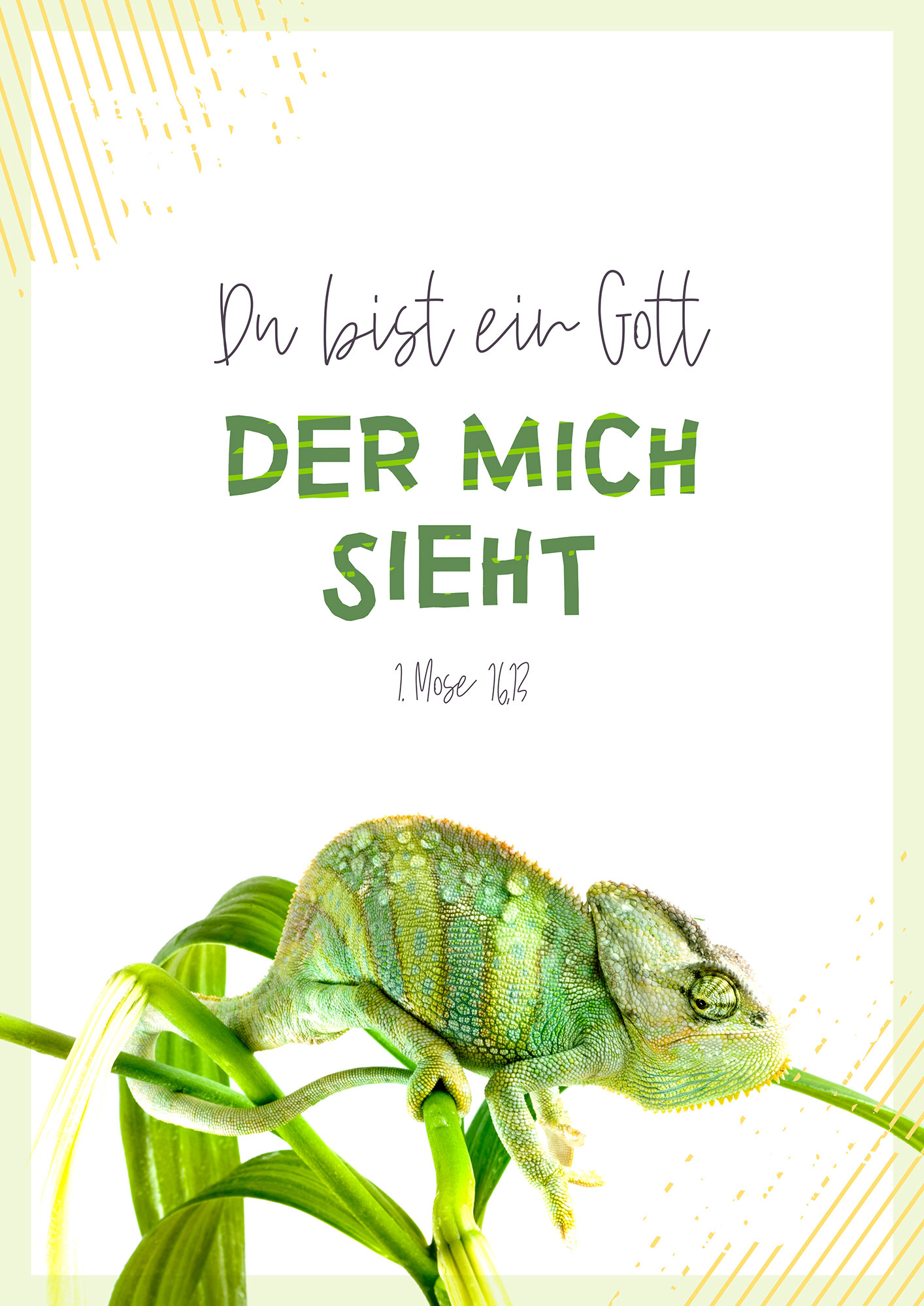 Poster - Ein Gott, der mich sieht (Chamäleon)