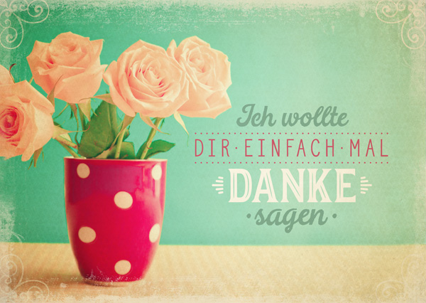 Postkarte - Einfach Danke sagen