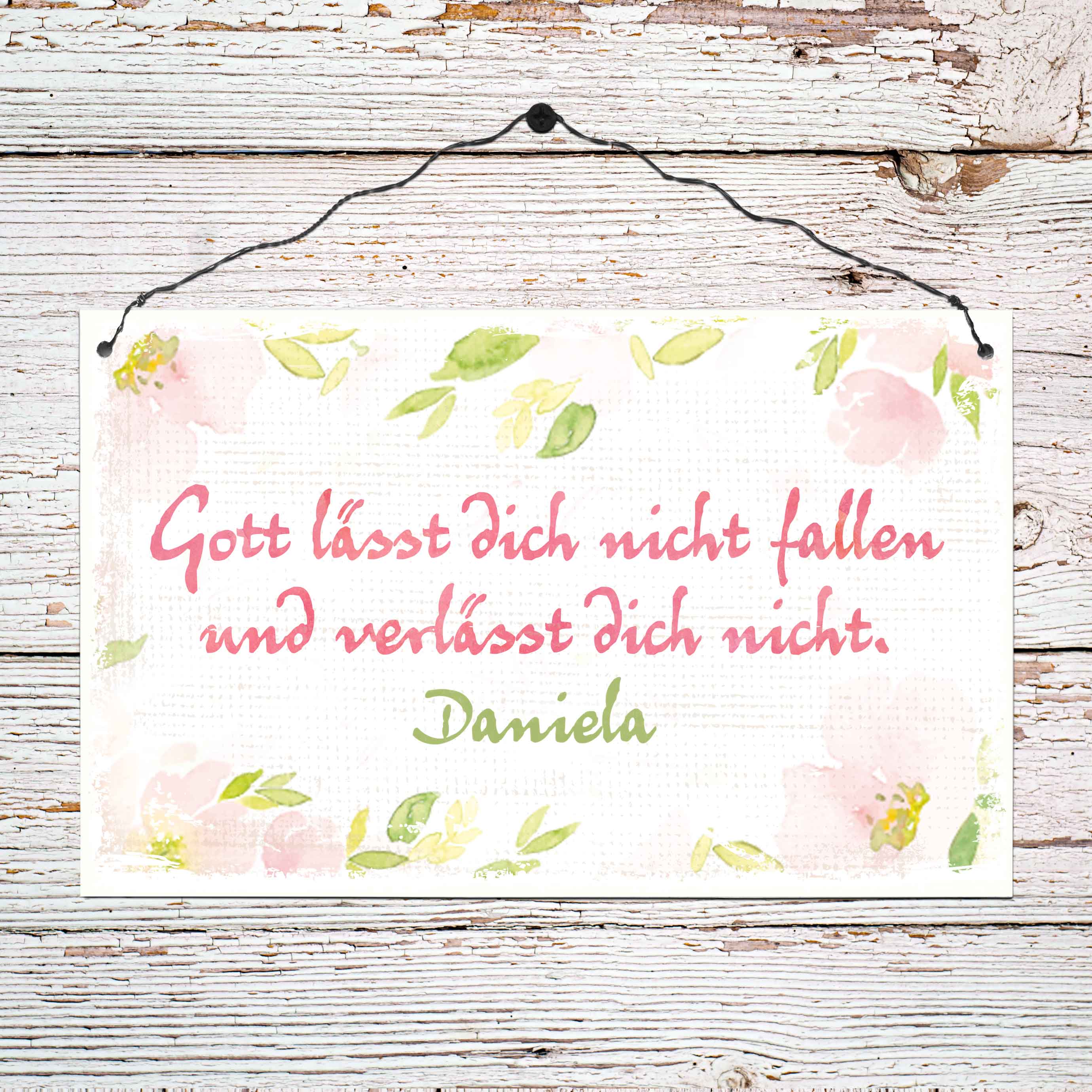 Persönliches Holzschild groß - Nicht fallen