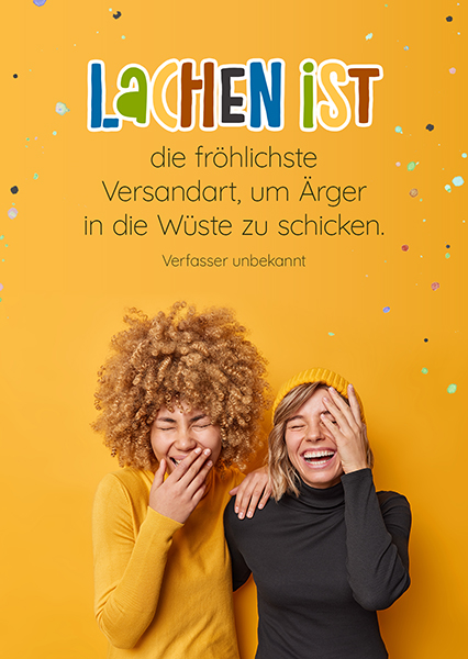 Postkarte - Lachen ist