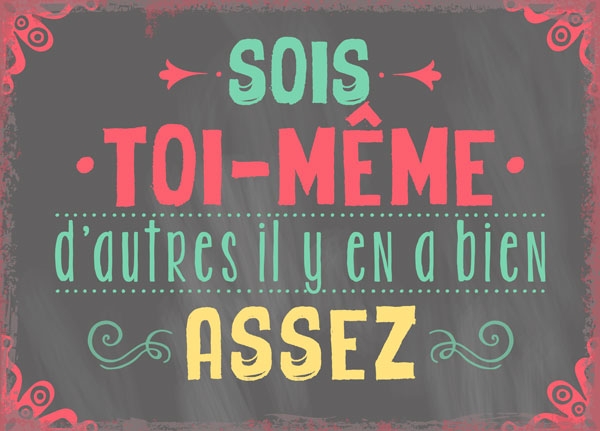 XL-Postkarte Big Blessing - Sois toi-même