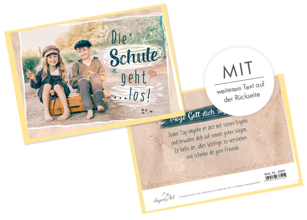 Faltkarte - Schule geht los