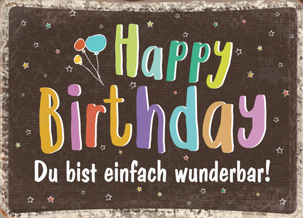 XL-Postkarte Big Blessing - Happy Birthday - wunderbar