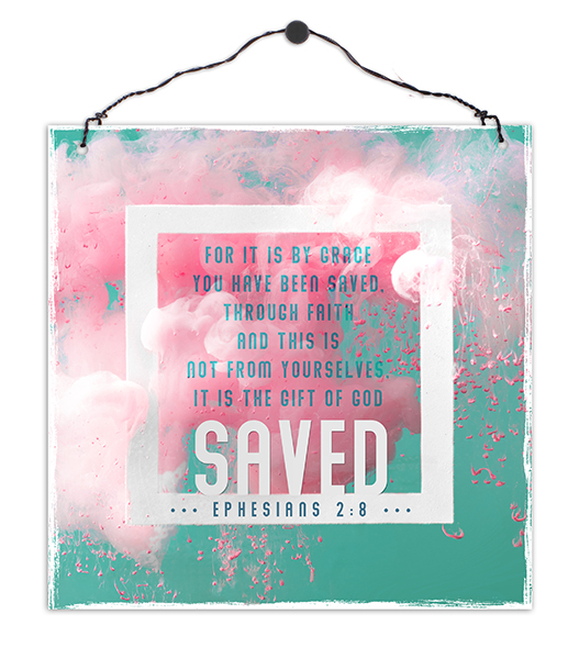 Holzschild klein - For it is by grace