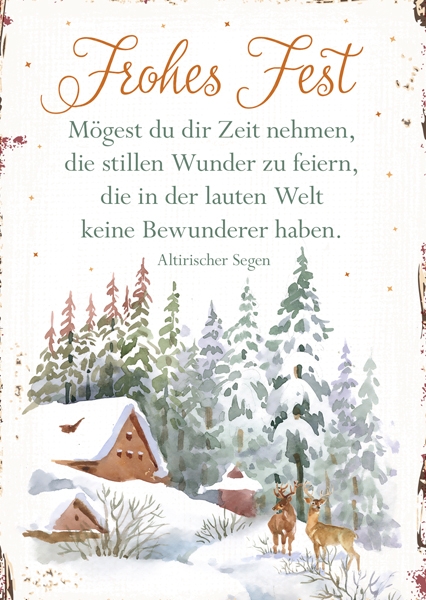 Postkarte - Mögest du dir Zeit nehmen