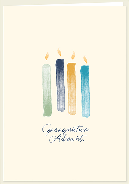 Faltkarte Naturpapier - Gesegneten Advent