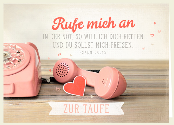 Faltkarte - Zur Taufe - In der Not