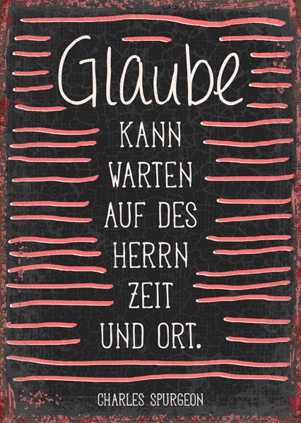 Postkarte - Glaube kann warten