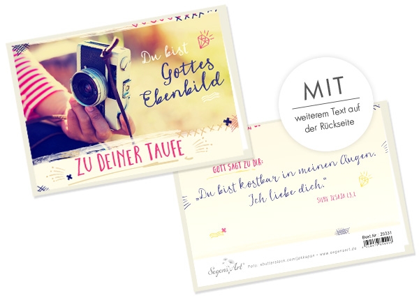 Faltkarte - Zu deiner Taufe - Du bist kostbar