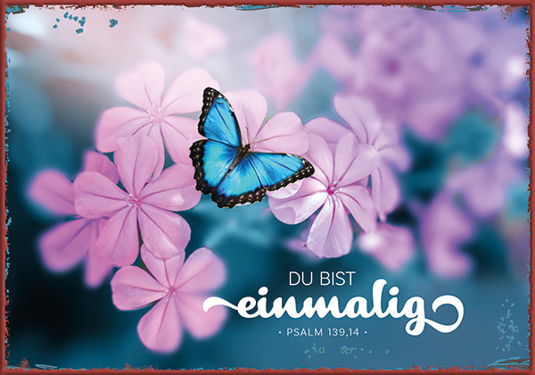 Metallschild klein - einmalig (Schmetterling)