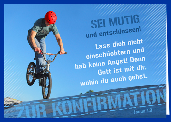 Faltkarte - Zur Konfirmation - Sei mutig und entschlossen
