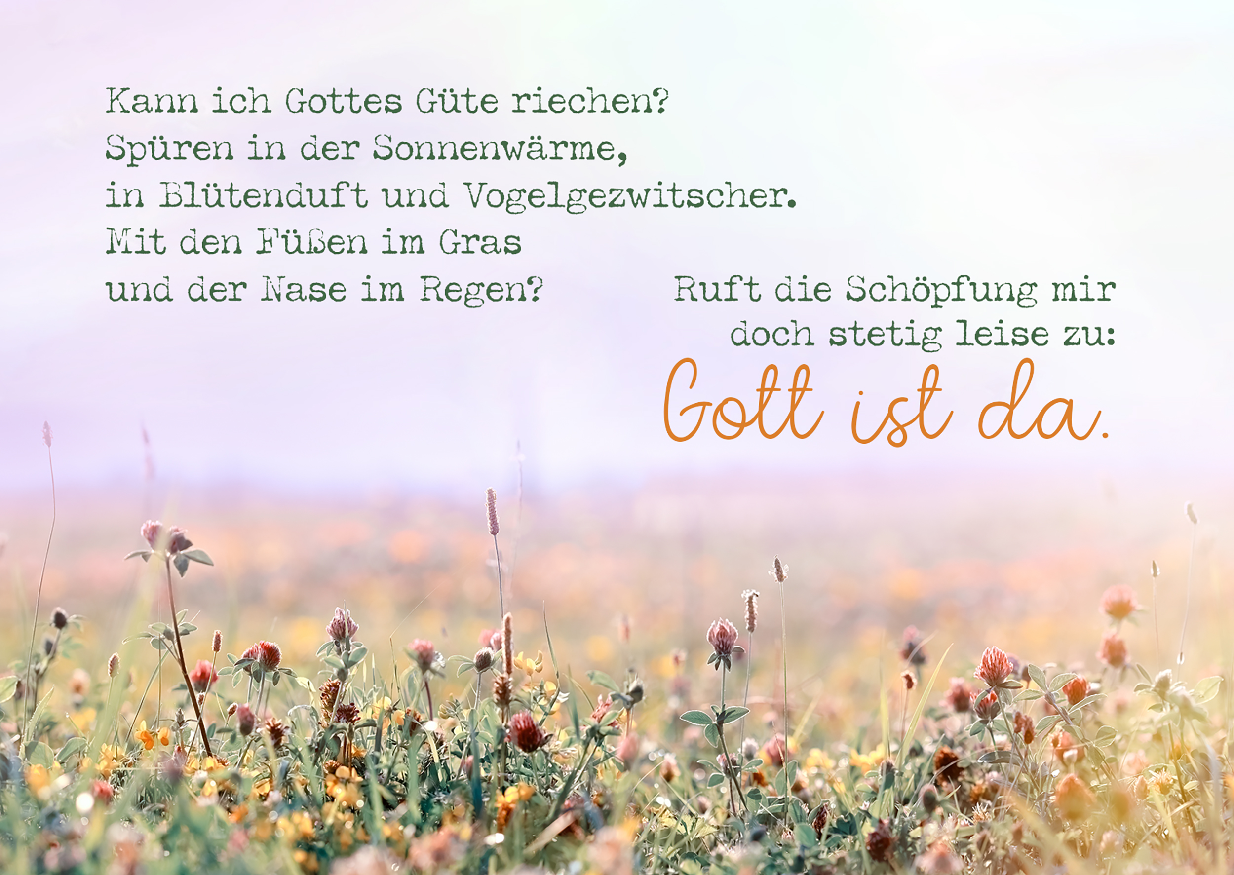 Postkarte - Gott ist da