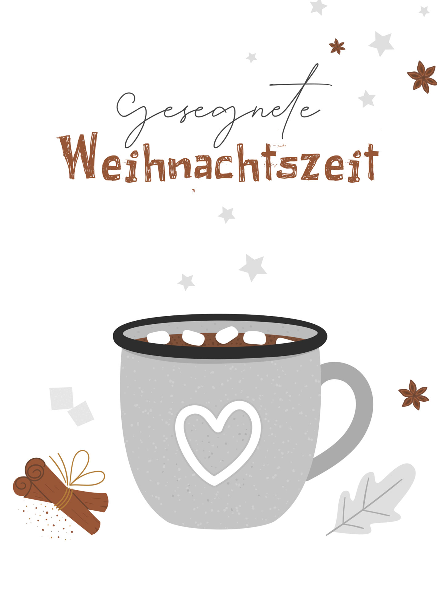 Postkarte - Gesegnete Weihnachtszeit (Tasse) – Weihnachten